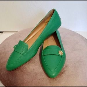 Talbots Kelly green loafers